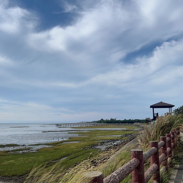 香山濕地浪漫海岸線 看招潮蟹 享受夕陽 騎腳踏車慢活