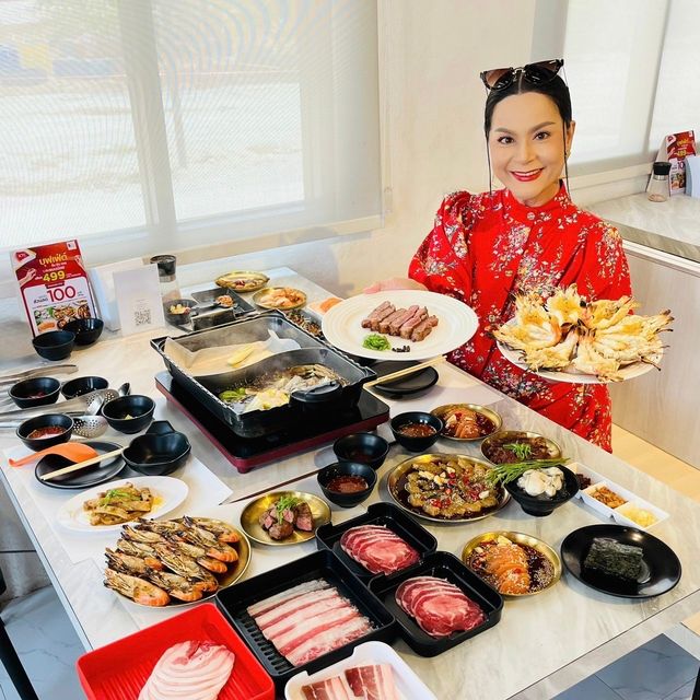 บุฟเฟ่ต์ร้านเด็ด‼️ชาบูปิ้งย่างกุ้งเผาอาหารญี่ปุ่น