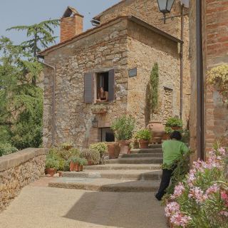 Pienza, a small town in Tuscany, Italy.