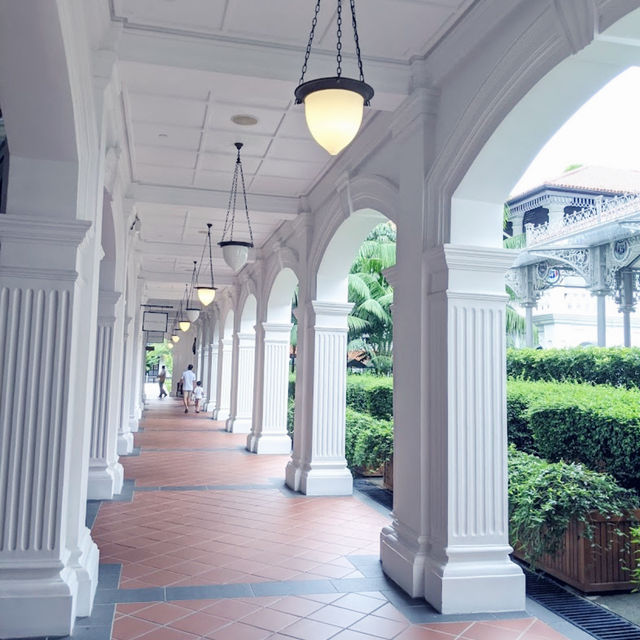 Capturing the Iconic Fountain at Raffles Hotel Singapore 