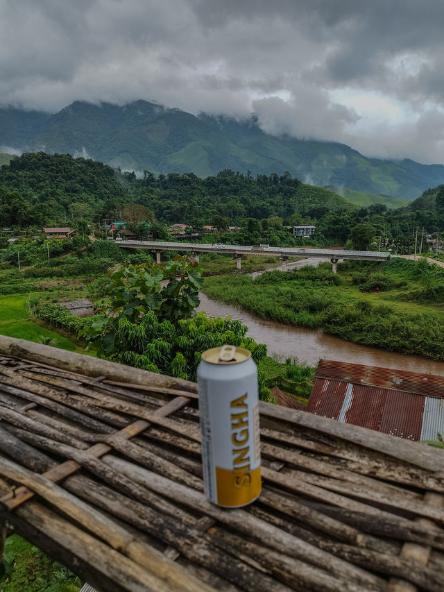 Sapan in rainy season.Nan province,Thailand