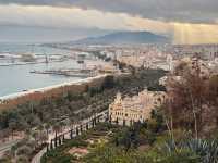 Overlooking Malaga city in the background of Alboran Sea