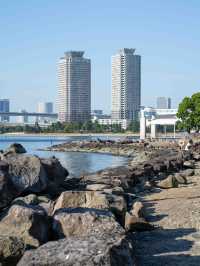 夕方のお台場スナップ 🌇🌉 都会と海が織りなすドラマチックな瞬間