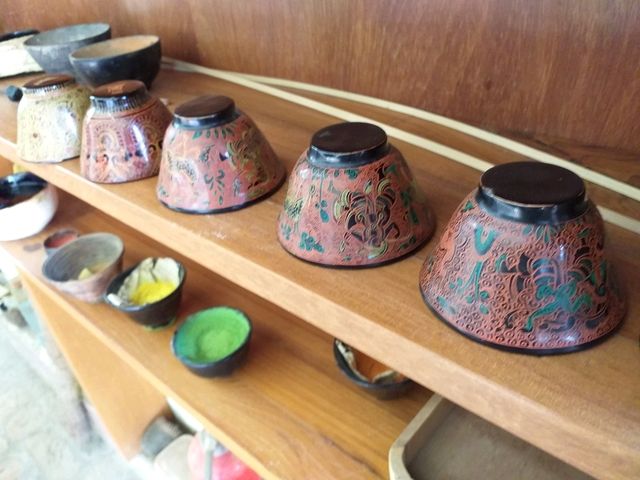 ミャンマーバガンで漆工房見学