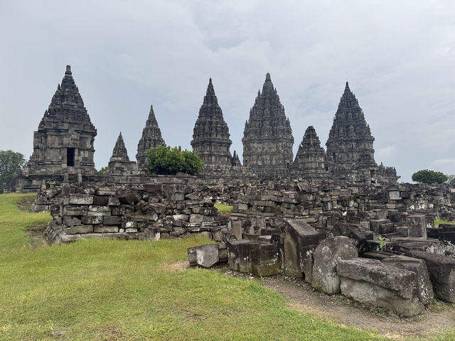 Twilight Tales at Prambanan: A Cloudy Evening Among Ancient Stones