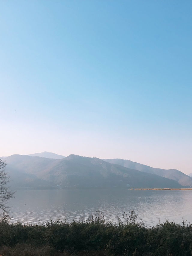 북한강변의 풍경