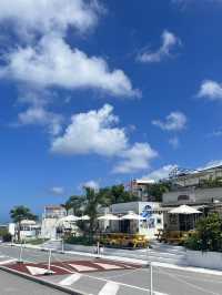 晴天下悠閒逛瀨長島建築群  
