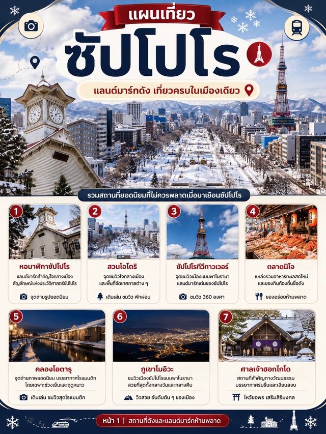 ❄️🇯🇵 แผนเที่ยวซัปโปโร — ช้อป กิน เที่ยว ครบในทริปเดียว ❄️🇯🇵 แผนเที่ยวซัปโปโร — ช้อป กิน เที่ยว ครบในทริปเดียว