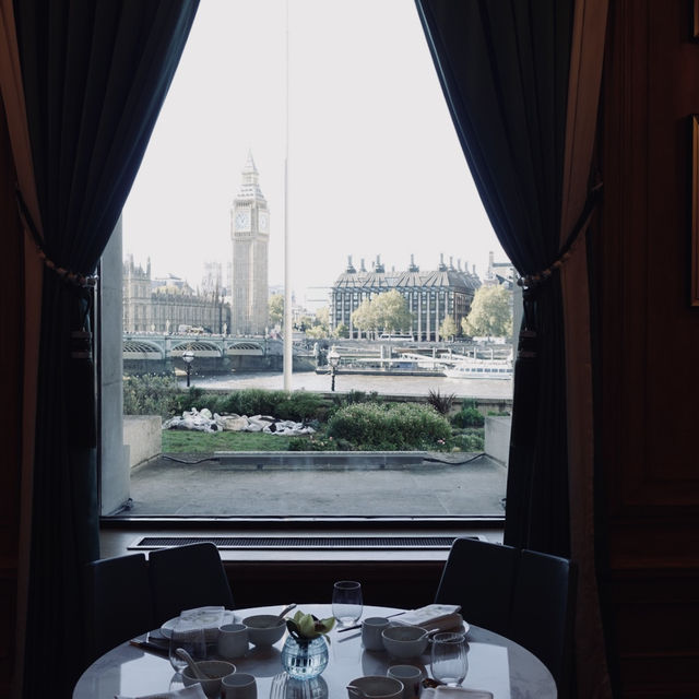 London|Newly opened restaurant with Big Ben view