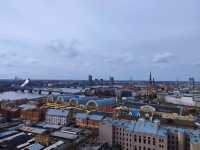 Panorama like 360° view of Riga at Latvian Academy of Sciences.