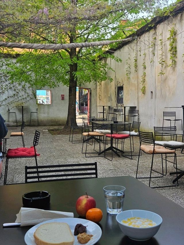 One of the most famous hostel in Ljubjana Slovenia ex prison hostel very unique design.