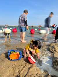 金山遛娃2日遊海上煙花+挖沙+漁村+田園