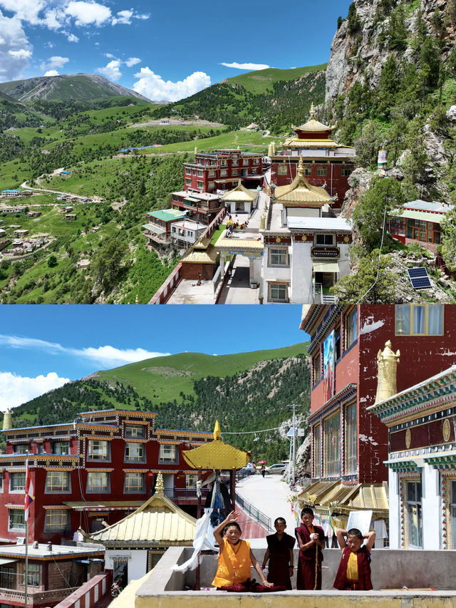 青海夏日遊，懸崖峭壁上的尕爾寺