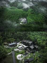 安吉，一庭一湯一屋一景，一場煙雨夢