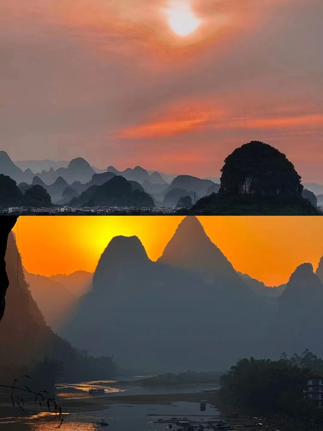 桂林日落 | 與山水間的夢幻晚霞相遇