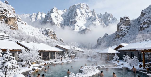冬季必打卡！保定淶源白石山溫泉度假區玩雪+泡湯攻略
