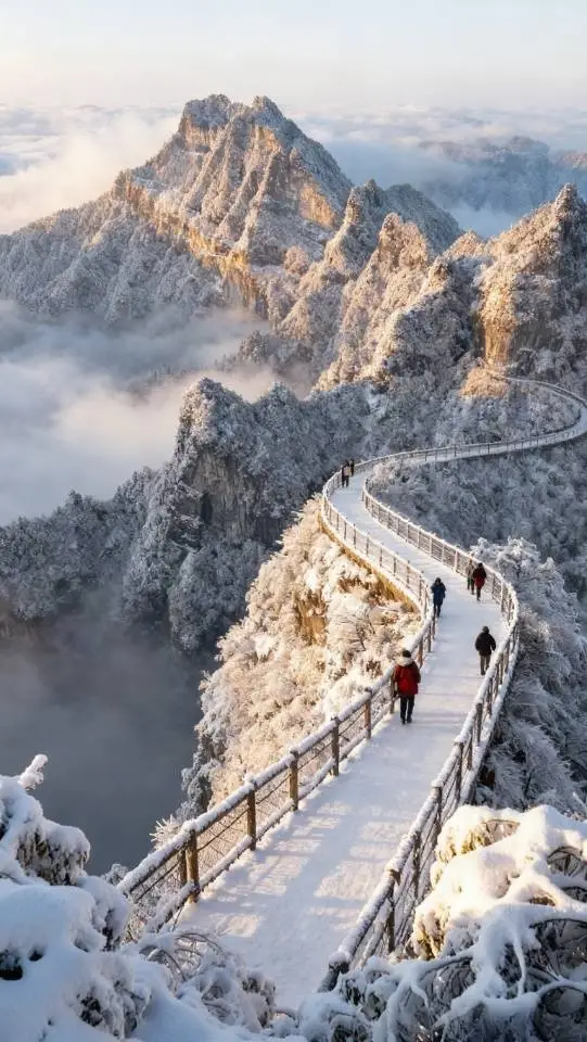 Zhangjiajie Tianmen Mountain Winter Travel Guide｜Snow Wrapped in the Clouds, Unlocking a Southern Ice and Snow Wonderland