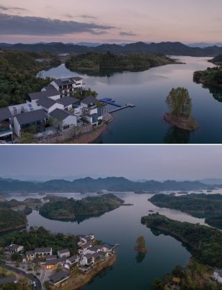Immersed in a whole bay of lake, the fairy-like guesthouse Da Le Zhi Ye · Qiandao Lake
