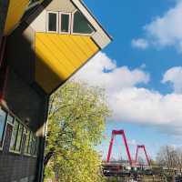 荷蘭🇳🇱鹿特丹 Rotterdam 🍦🍨吃冰淇淋欣賞美好風景🟨⬜️立體方塊屋 Cube Houses 