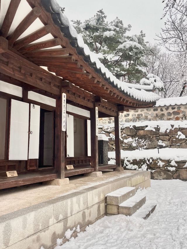 눈에 뒤덮인 한옥 마을이 서울에 있다고!?❄️