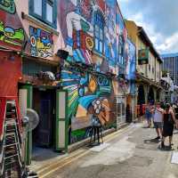A vibrant & colourful street in Singapore!