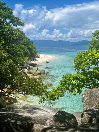 Fitzroy Island Hiking and Snorkeling with the Fish in the Clear Sea