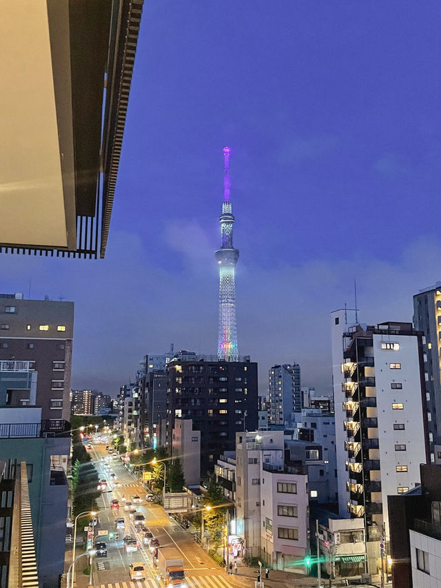 【浅草】4人で泊まって1人5,300円！ベランダからスカイツリーが見える🌃