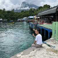 Clear lake water in Ternate, Indonesia