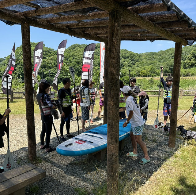 那須で犬連れSUP