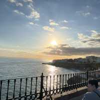 Dinner at sunset place in Nerja Spain