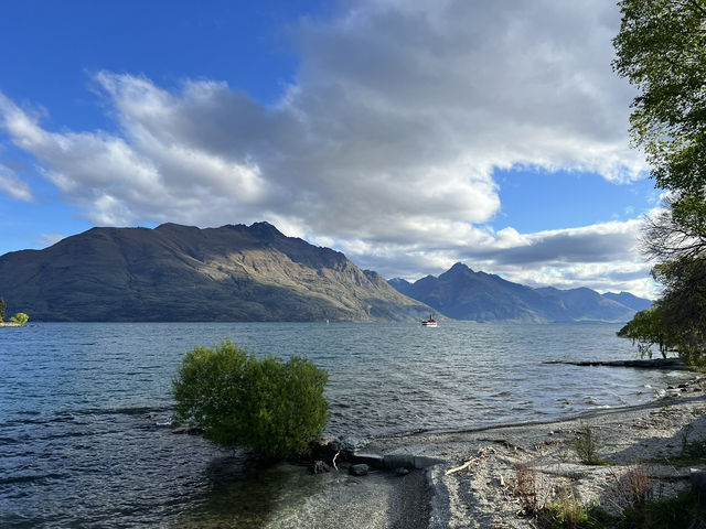 紐西蘭旅遊景點—🌳 Earnslaw Park｜皇后鎮湖畔的悠閒角落