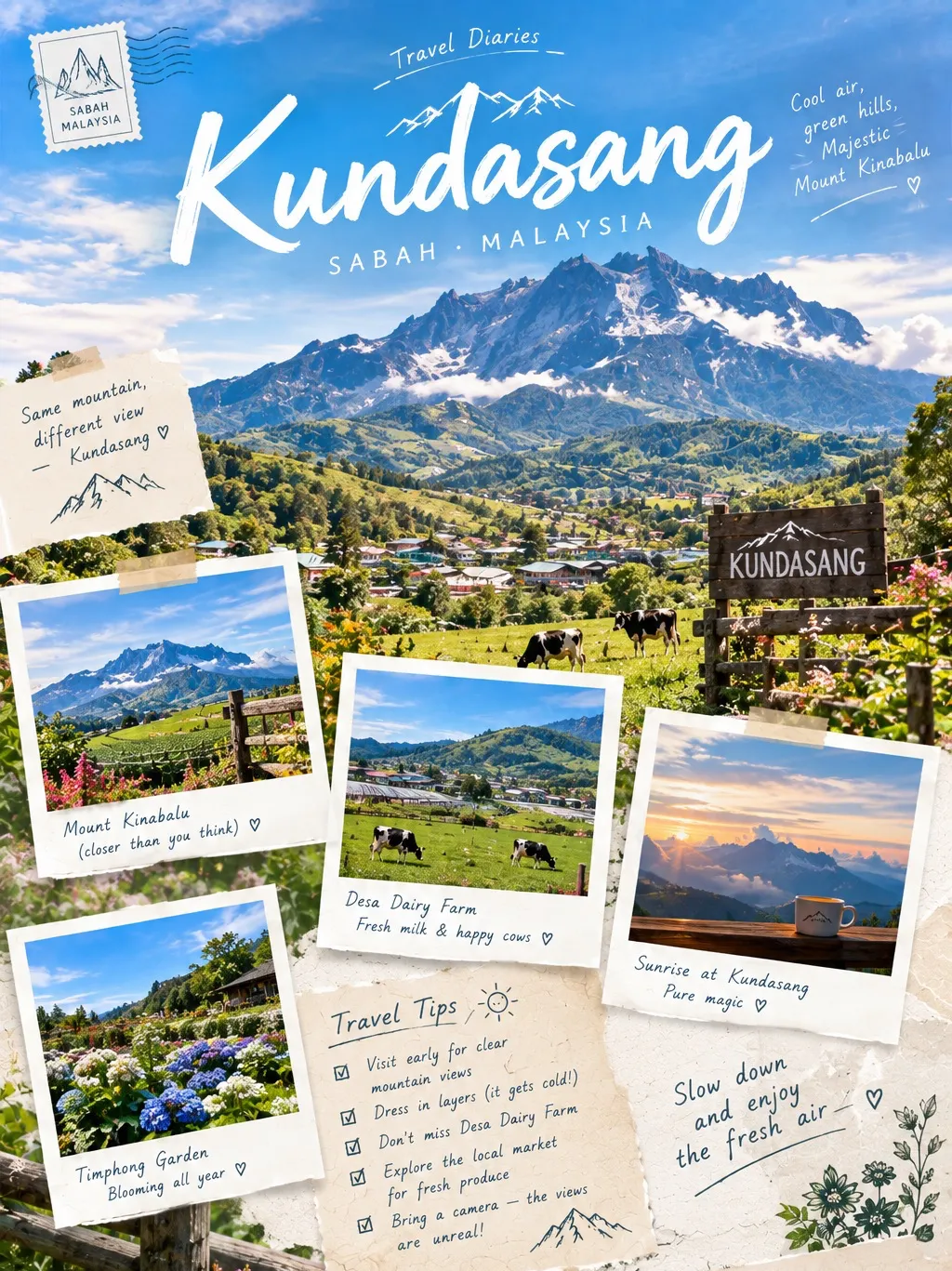 🇲🇾 Kundasang, Sabah: Where Mountains Meet the Clouds ⛰️☁️
