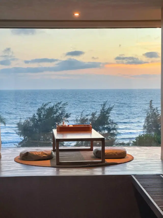 웨이저우섬 숙소 주인이 정말 대단하네요! 객실에서 일몰을 볼 수 있어요.