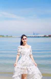 海花島嘅濱海公園，長長嘅椰夢長廊，隨手一拍都係大片
