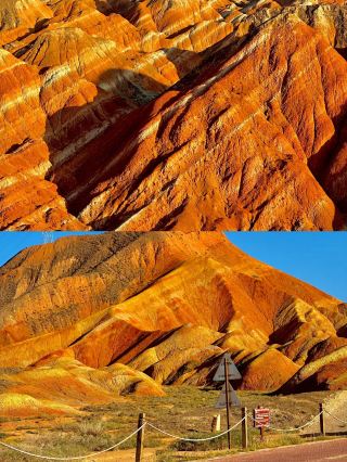 This is the Gansu Qicai Danxia Mountain, not Guangdong Danxia Mountain