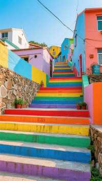 七彩漁村童話世界｜中國的“五漁村”、“彩虹村”｜“彩色王國”