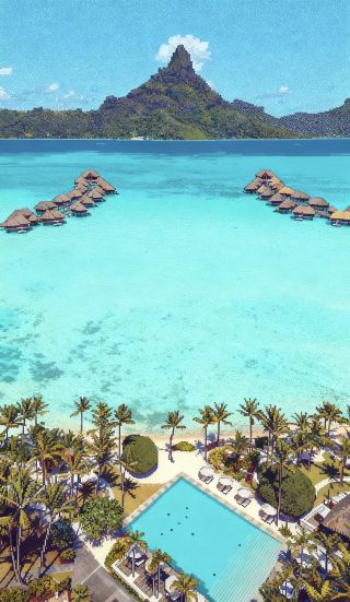 波拉波拉島墜入藍寶石夢境/上帝私藏的調色盤《像素版》