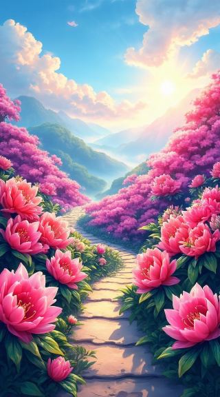 黄岡ツツジの花海：絶景の春の出会い 皆さん、春の黄岡は、まるで大自然がパレットをひっくり返したかのよう。特に山一面に