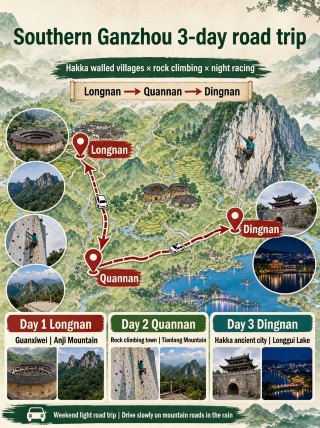 3-Day Gannan "Three Nans" Road Trip | Walled Villages, Rock Climbing, and Night Events