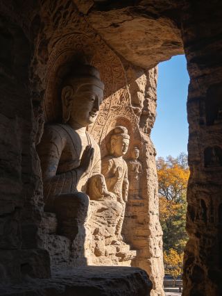 Datong Yungang Grottoes | A thousand-year-old grotto, a cultural treasure in autumn