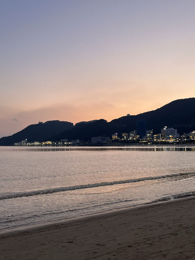 청룡포토존 있는 부산바다