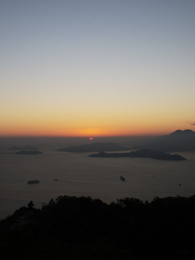 香港太平山 西高山日落