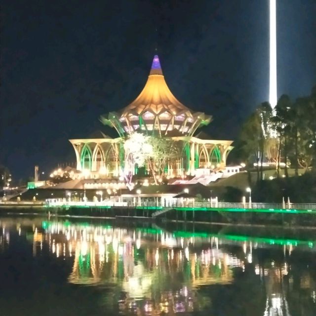 Spectacular waterfront in Kuching