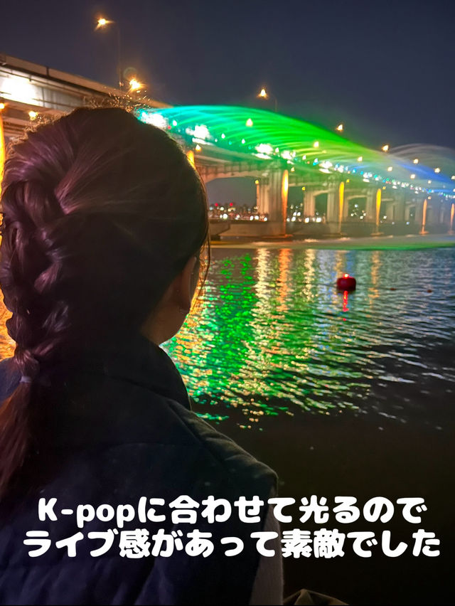 【韓国 ソウル】七色に光るレインボー噴水の橋🌈