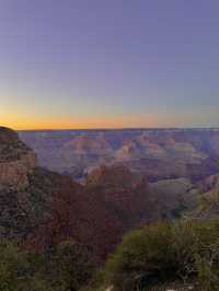 눈앞에 펼쳐진 해지기 직전의 “grand canyon”의 모습