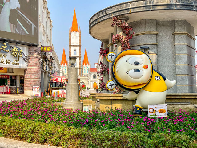 난닝 강변의 항구공원...