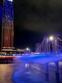 Shengzhou Bridge: A Symphony of Lights Over Shanxi River