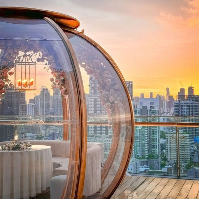 Asian cuisine in a luxurious rooftop set