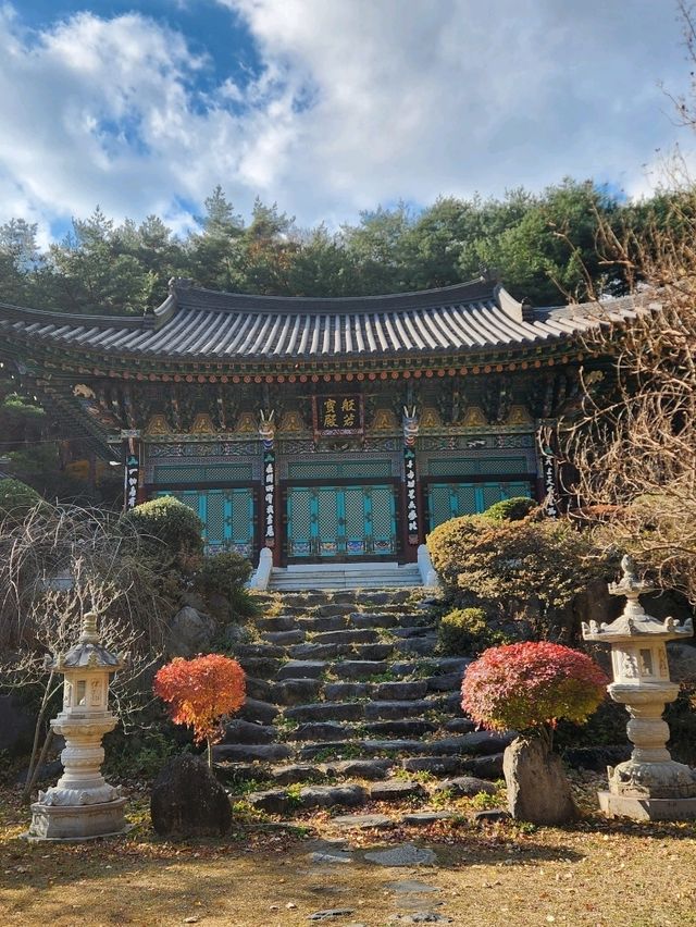 출렁다리 사진스팟과 오래된 은행나무가 유명한 반야암