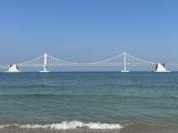 釜山廣安大橋看海，一邊把心事曬乾